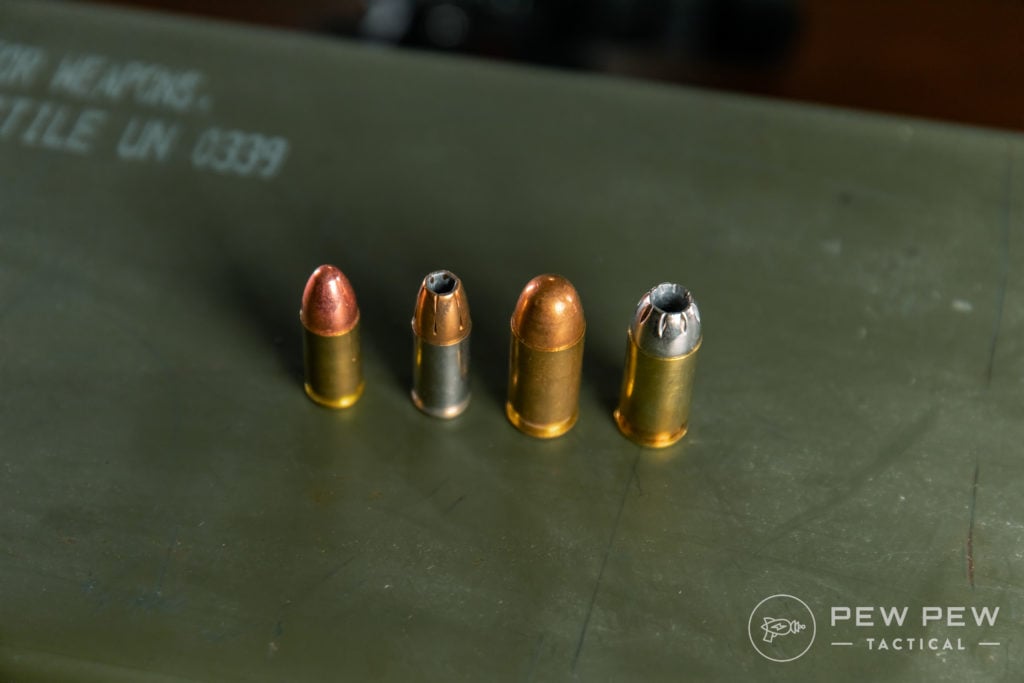 FMJ vs Hollowpoints (9mm and .45 ACP)