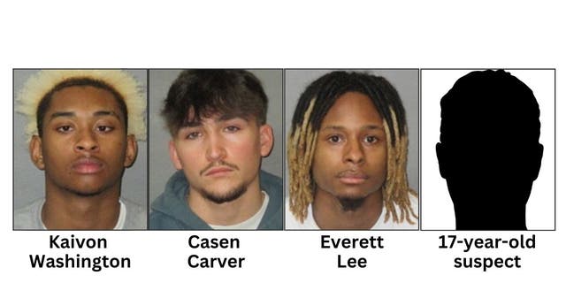 Casen Carver, Kaivon Deondre Washington and Everett Deonte Lee