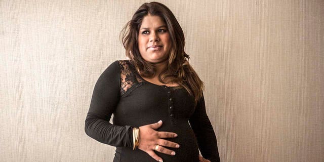 Leidy Figueroa is photographed while pregnant