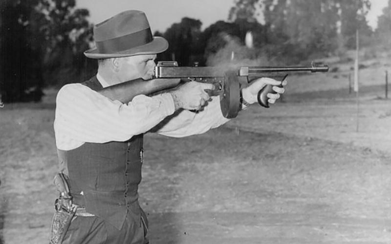 Thompson with grip firing