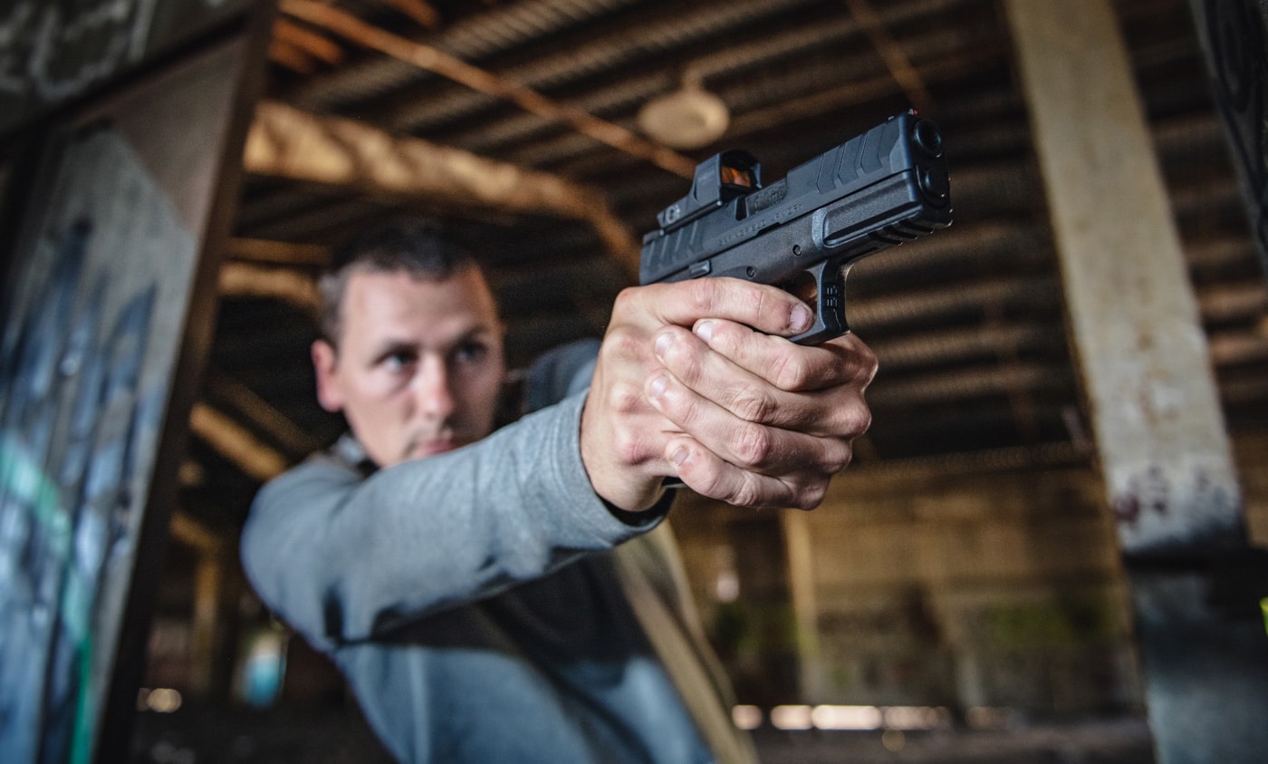 shooting a pistol in self defense