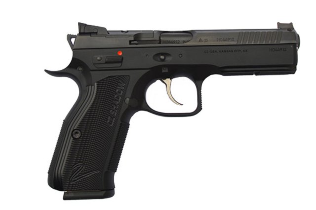 CZ Shadow 9mm semi-automatic handgun, right profile