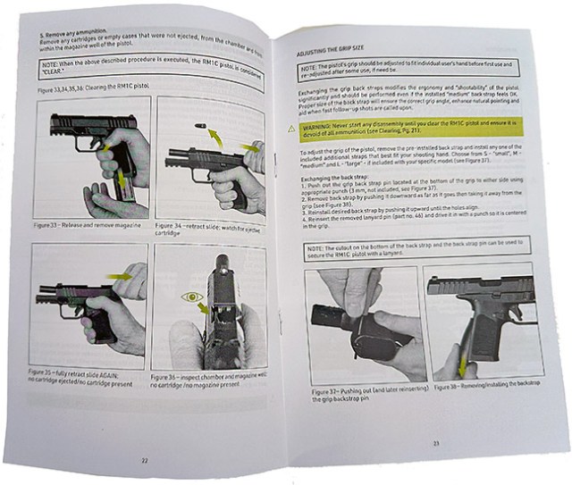 Operator's manual for the Rost Martin RM1C 9mm gun