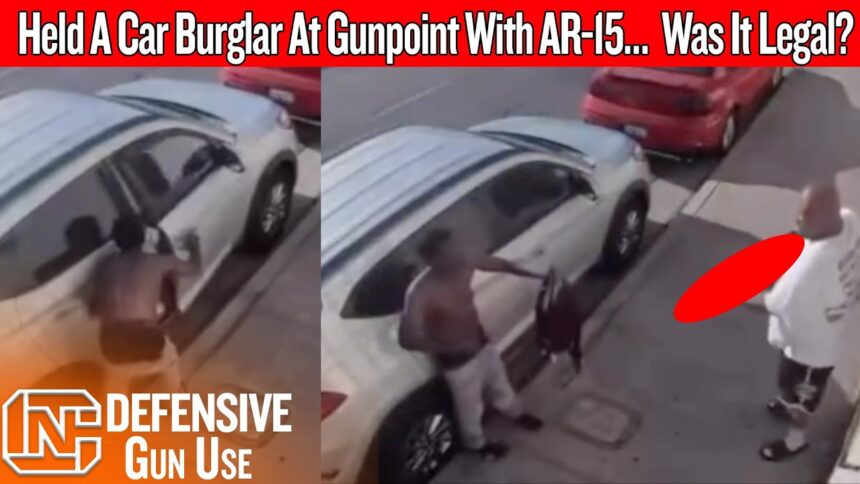 Armed Homeowner Stops Car Burglar With An AR-15
