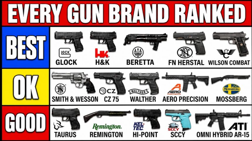 Every Major Gun Brand RANKED From Worst to Best (The Results Will Shock You!)