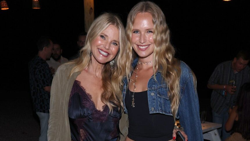 Christie Brinkley and Sailor Brinkley Cook twin in denim at John Mayer’s show in New York