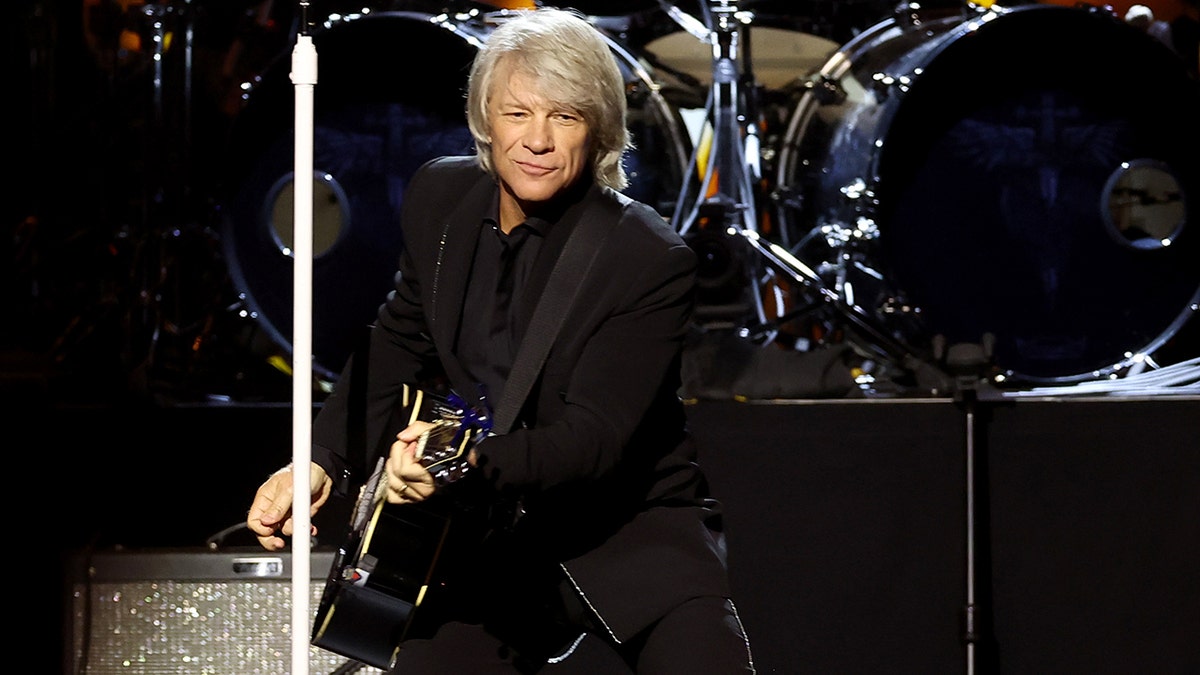 Jon Bon Jovi performs onstage during the MusiCares Person of the Year event.