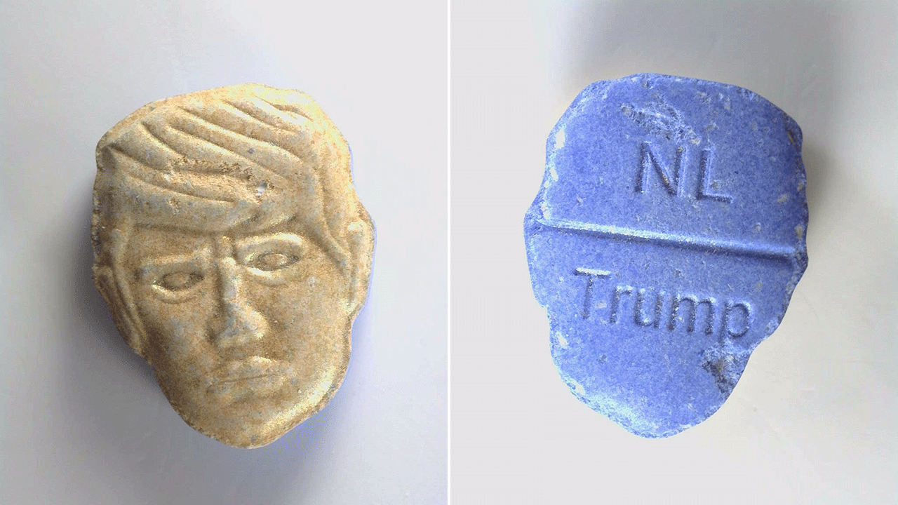 Trump-shaped ecstasy pills