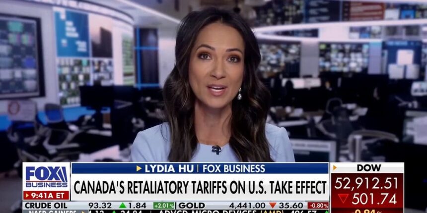 Lydia Hu reports on Canada’s retaliatory tariffs and their impact on the US economy. | Fox Business Video