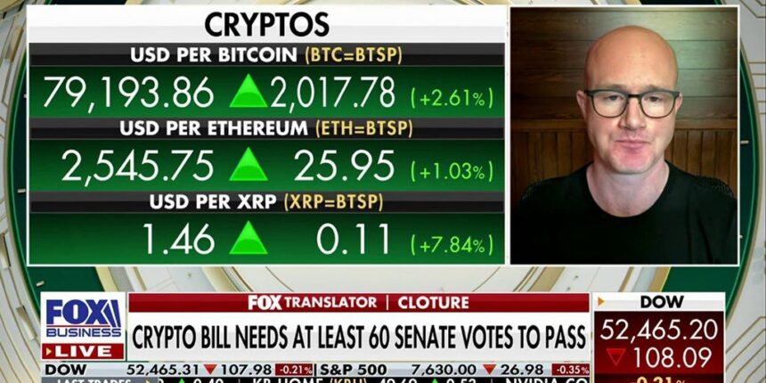 Coinbase CEO expresses optimism ahead of Senate Clarity Act vote | Fox Business Video