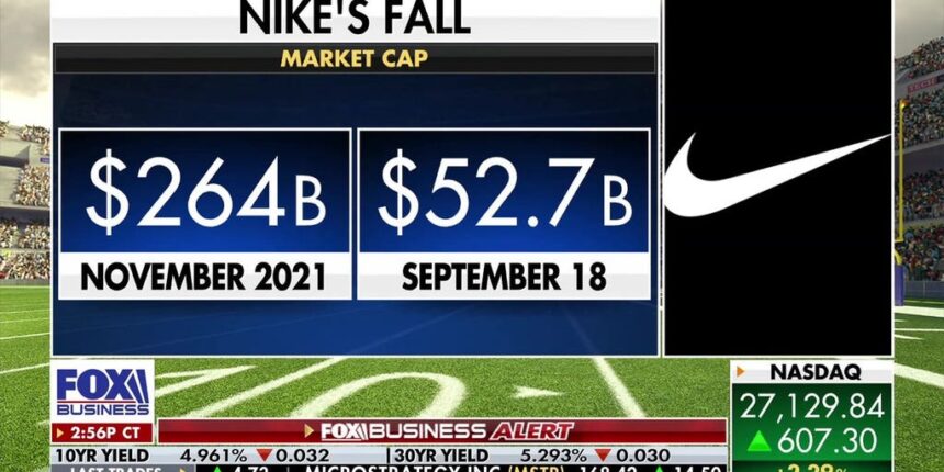 Nike stock slides as brand faces backlash and S&P 100 exit | Fox Business Video