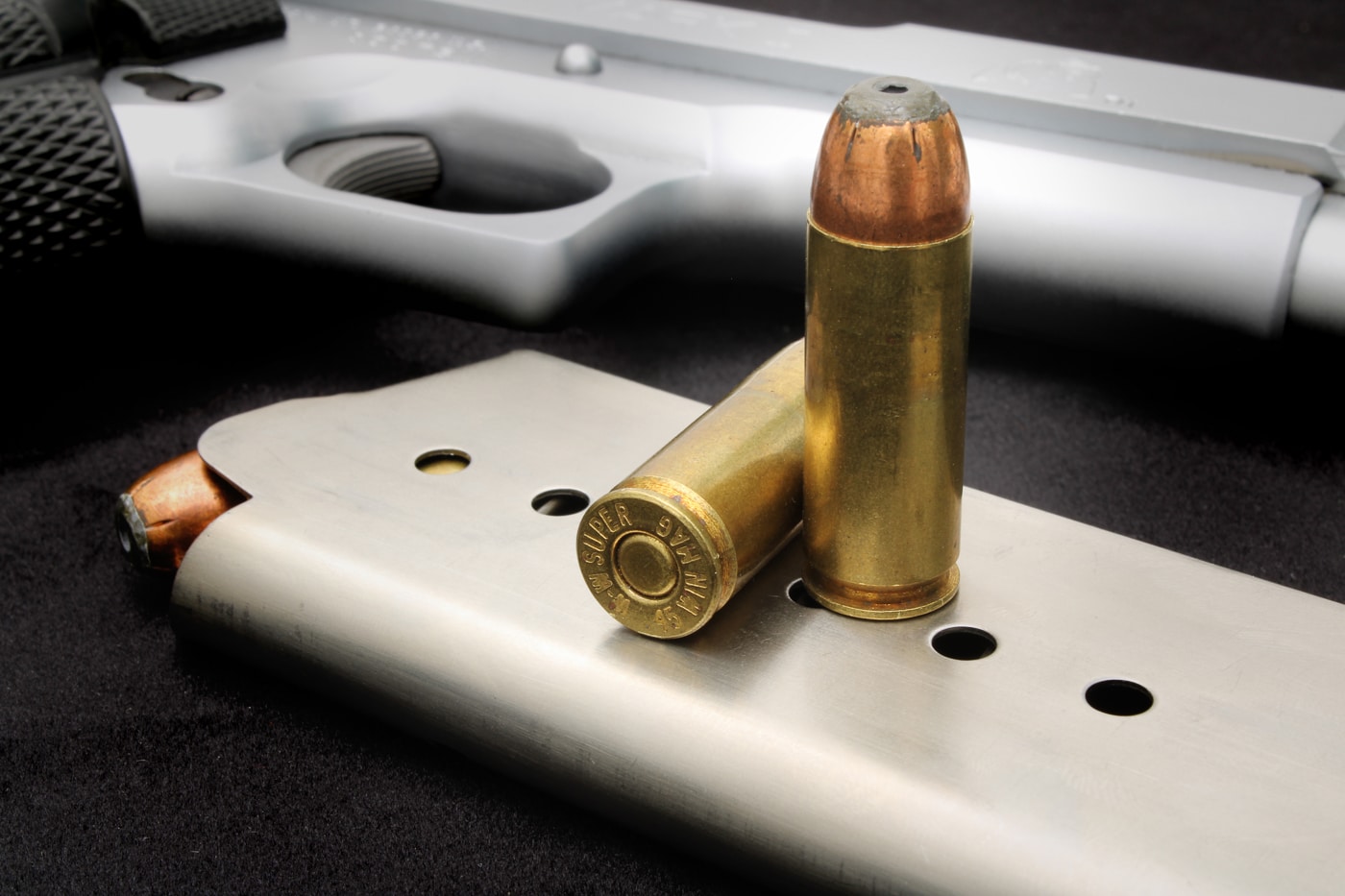 .45 Winchester Magnum cartridges