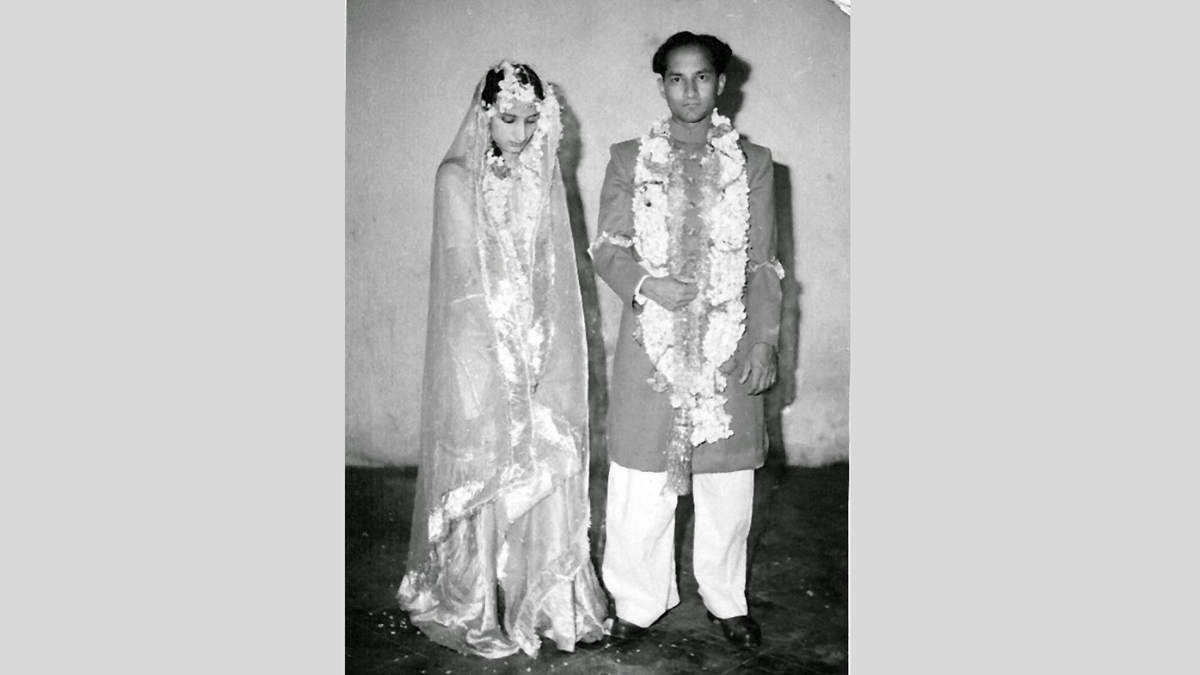 Zafar Nomani weds Sajida Nomani in 1962 in Bombay, India.