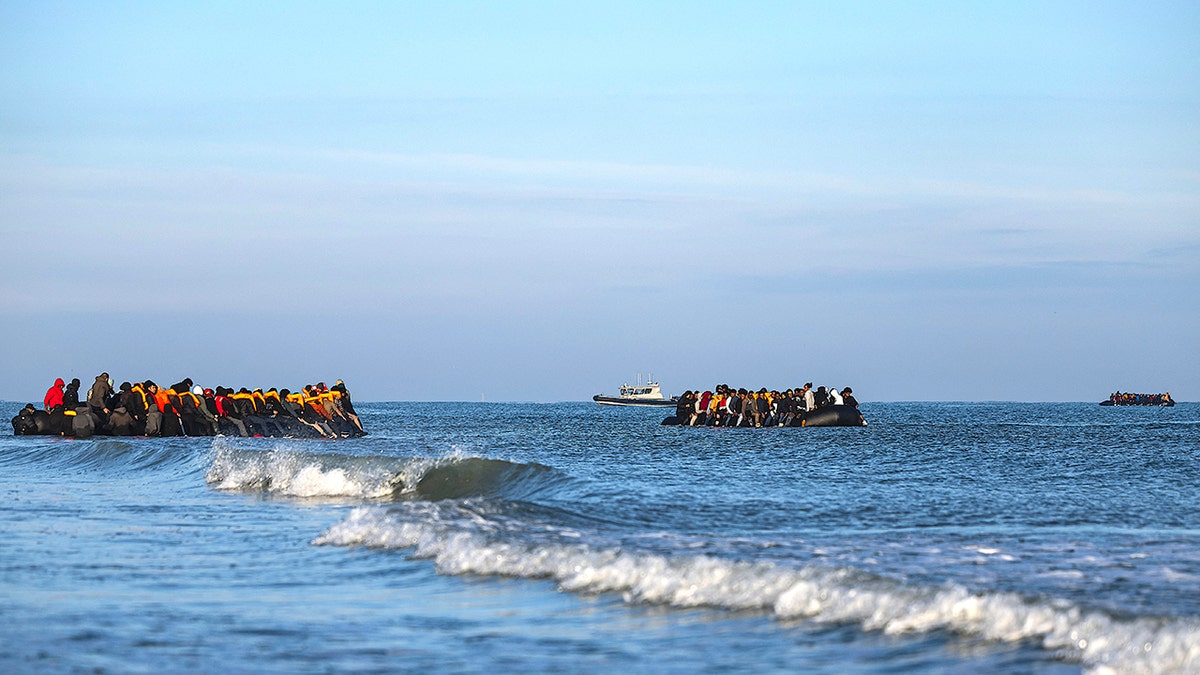 Illegals migrants cross from France to the U.K.