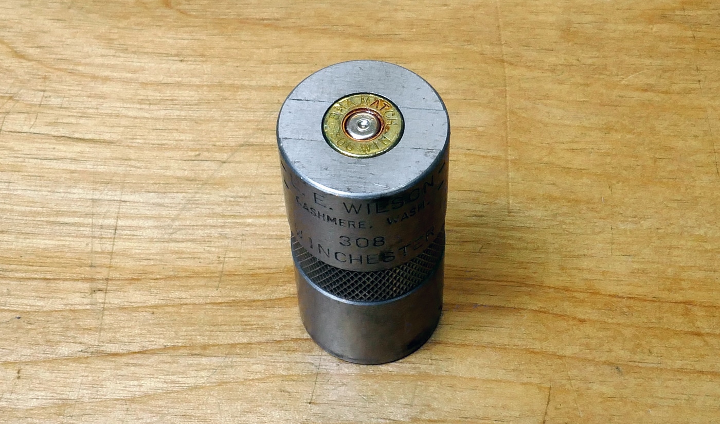 checking fired cases with a Wilson gauge