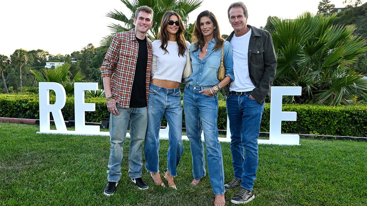 Rande Gerber, Cindy Crawford and their two kids Kaia and Presley