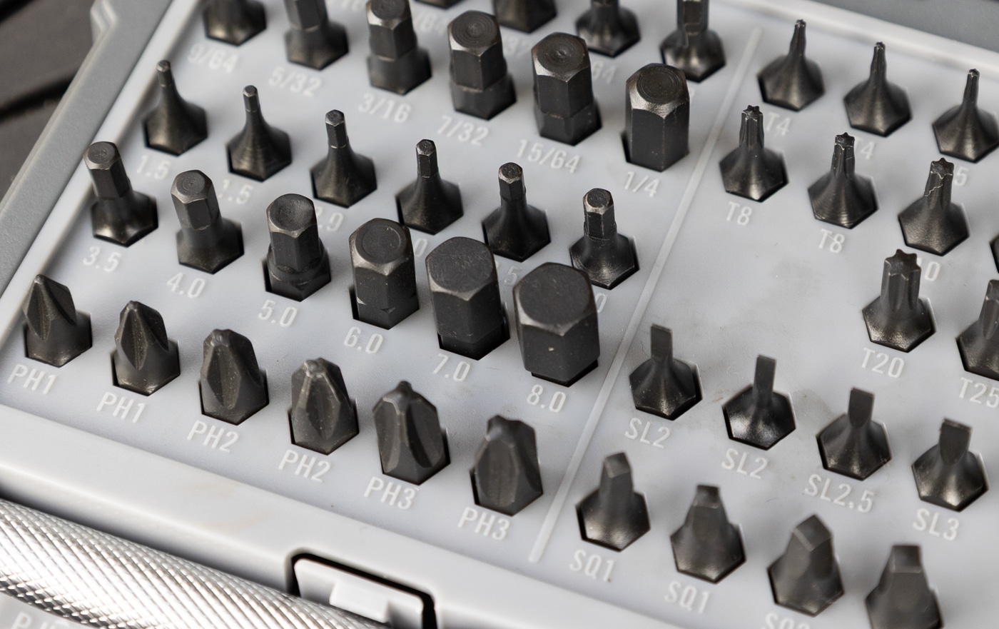close up of bits showing high quality