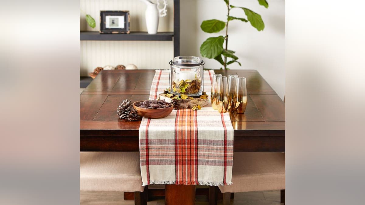 Use this table runner for Halloween and Thanksgiving.
