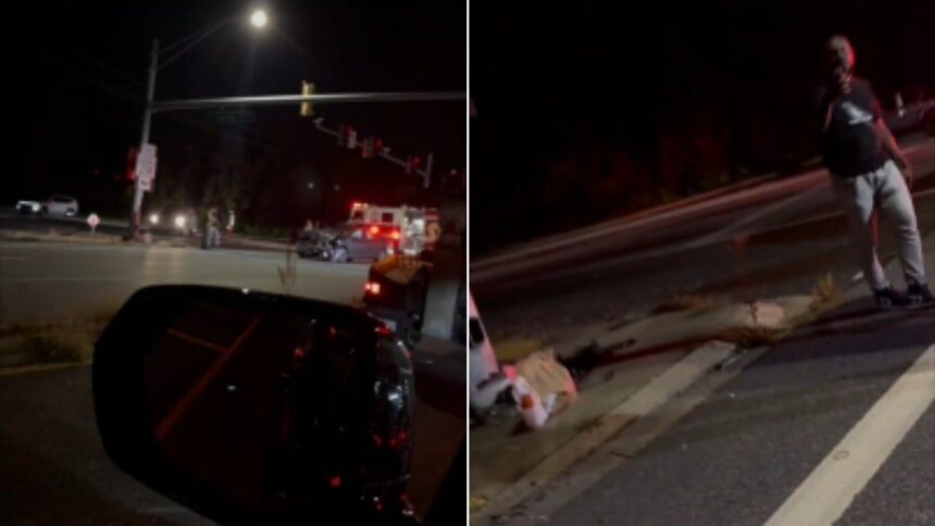 DoorDash customer picks up order from driver at crash scene: ‘I think that’s my food right there’