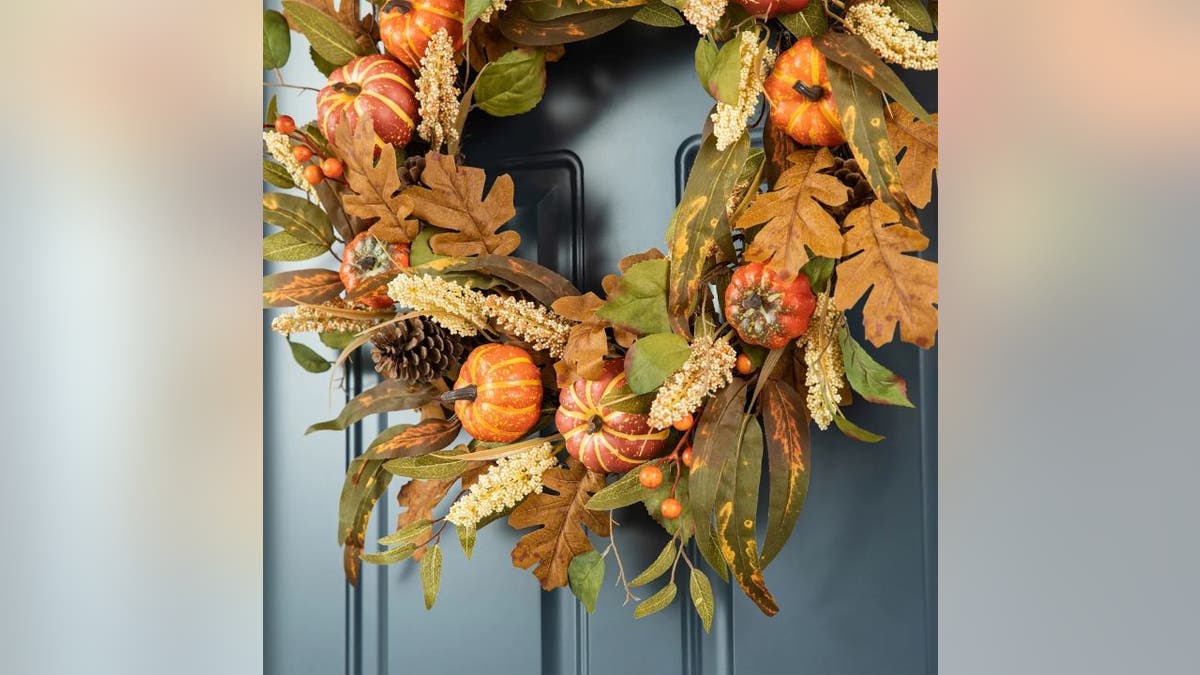 Outfit your door with a seasonal wreath.