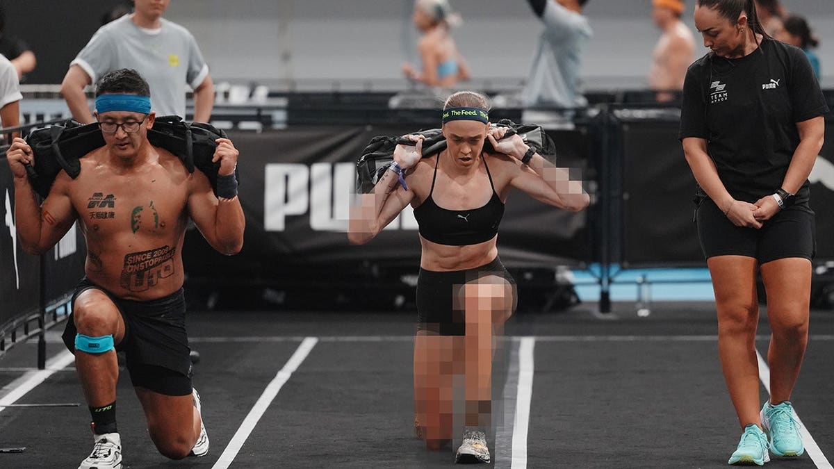 Joanna Wietrzyk of Australia takes part in HYROX Beijing 2026