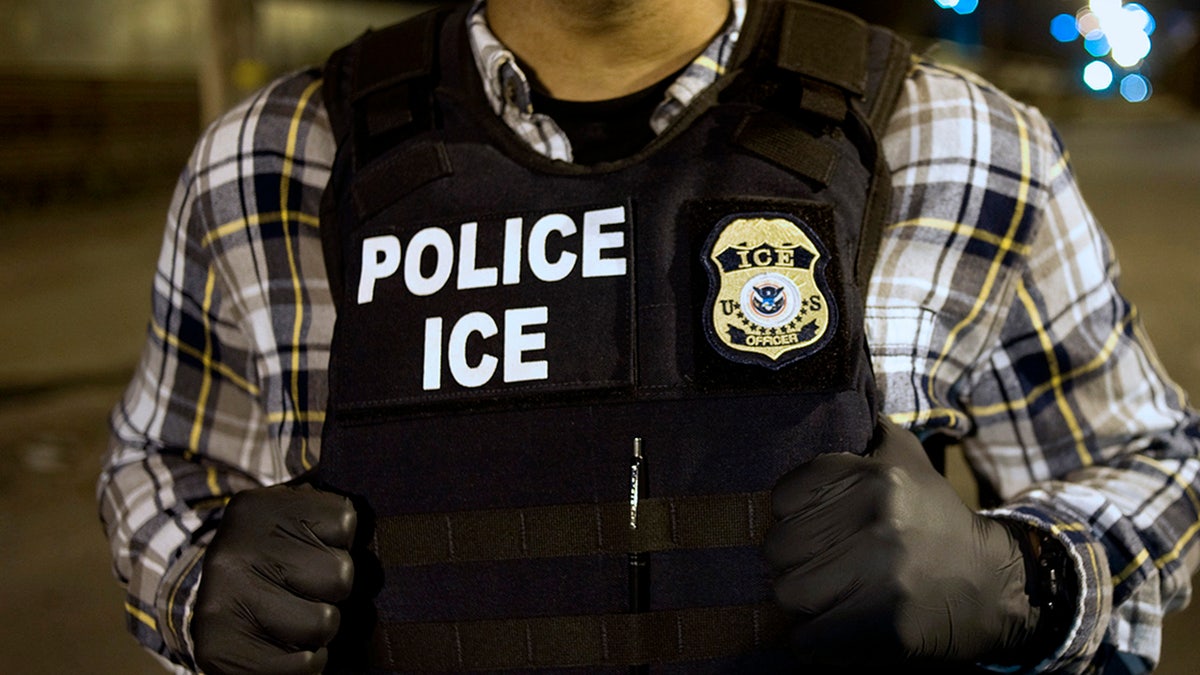 US ICE Agent with vest on