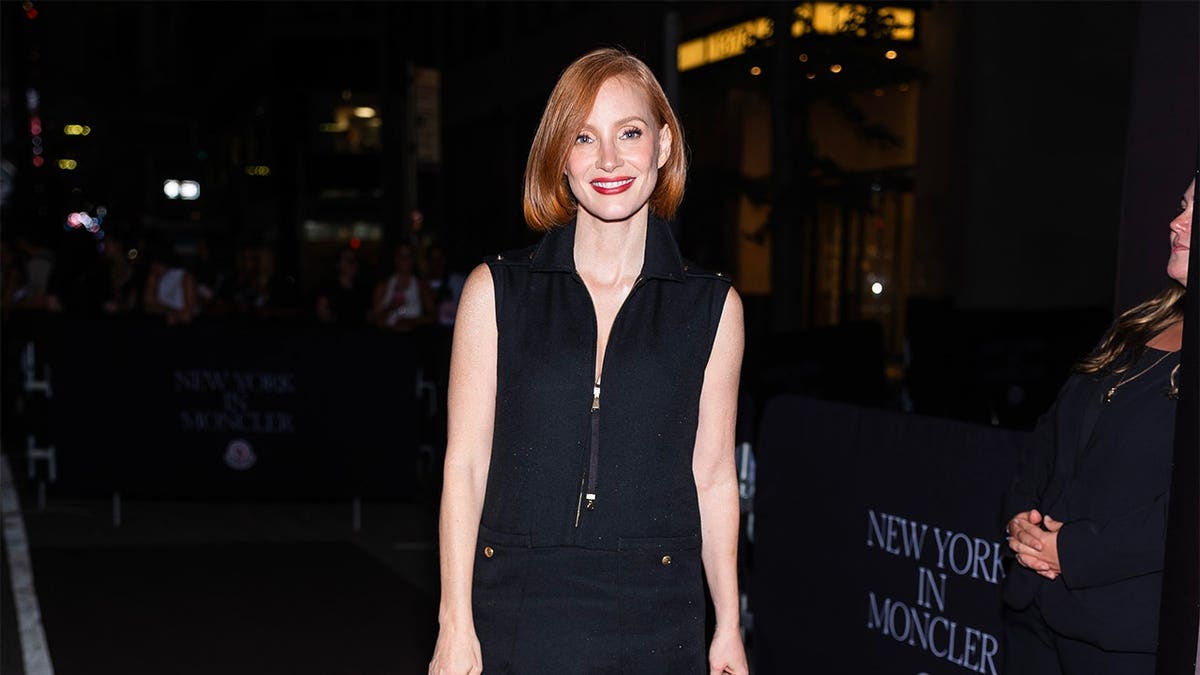 Jessica Chastain attends the Moncler flagship opening dinner at Gotham Hall.