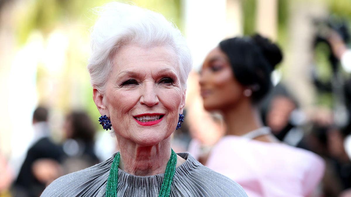 Maye Musk, mother of Elon Musk, attends a screening at the Cannes Film Festival.