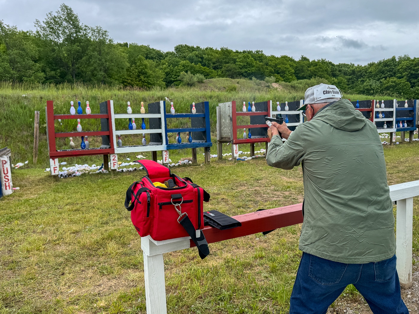 shooting the pin shoot with optical sight