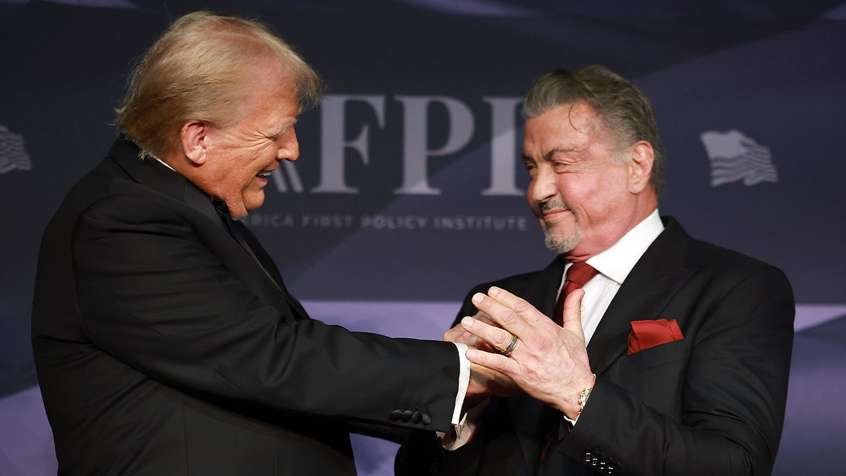 Trump and Sylvester Stallone