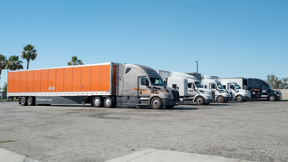 Trucks at rest area