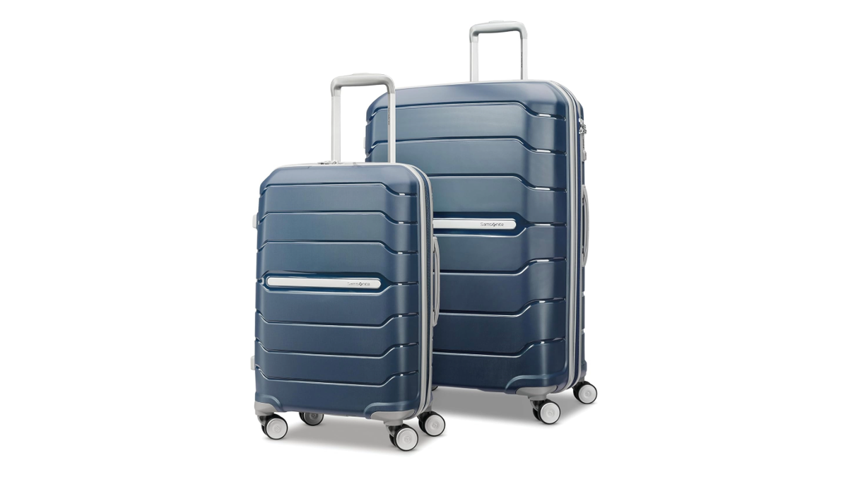 Travel light or pack it all with this luggage set.