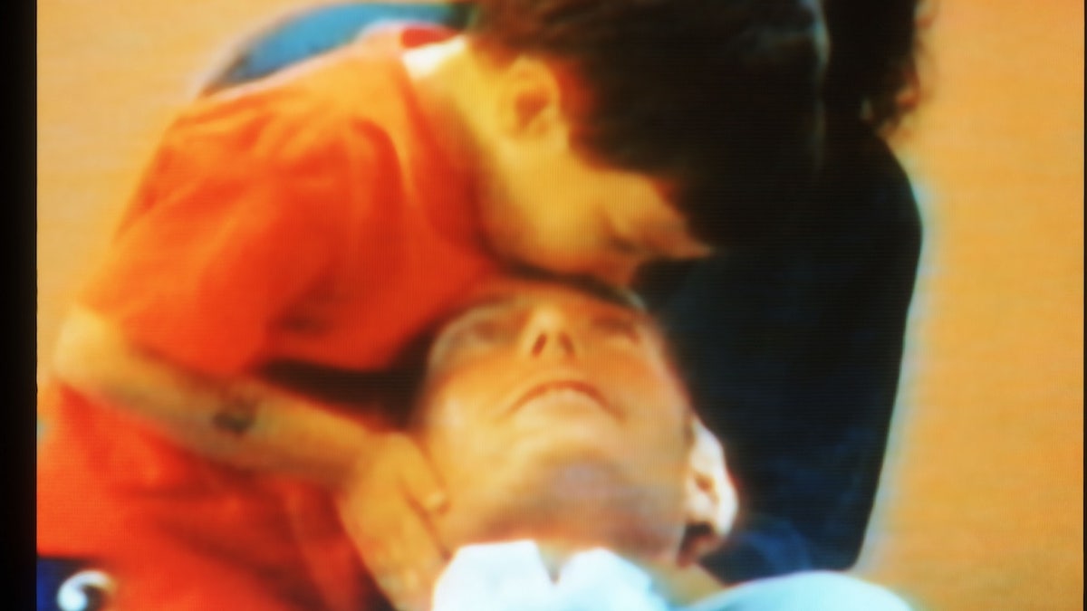 Will Reeve kissing Christopher Reeve