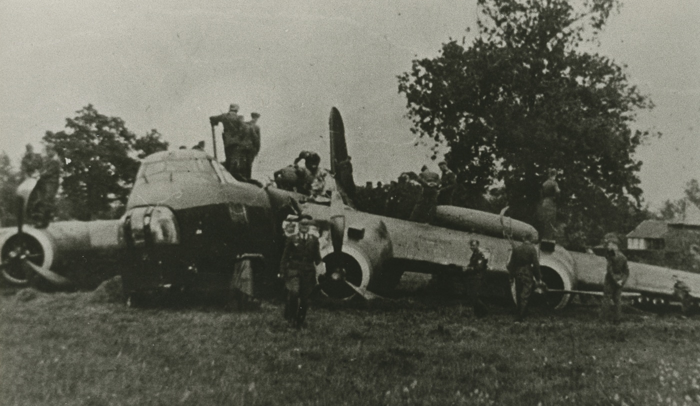 wrecked Short Stirling Mark I shot down in September 1941