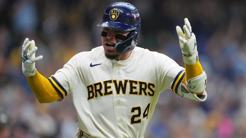 Brewers take Game 1 of NLDS after a controversial call on sure-fire home run ball that hit the stadium roof