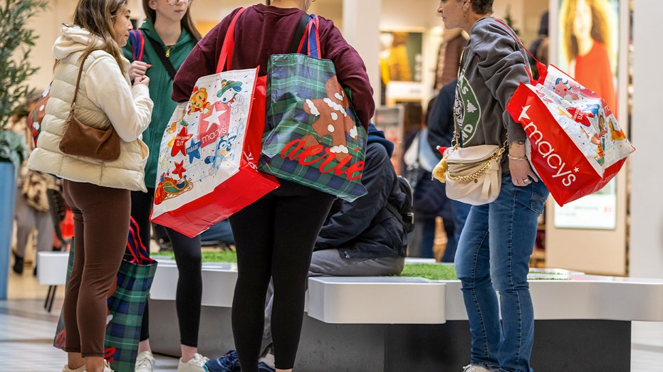 Shoppers in a mall