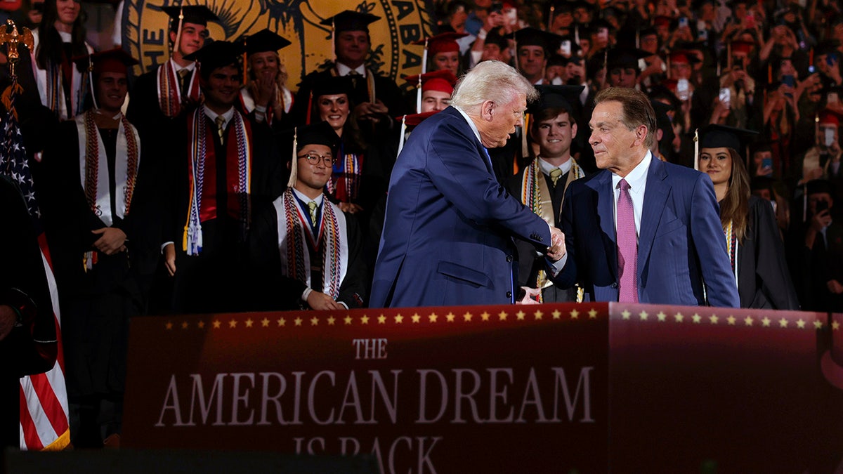 Donald Trump and Nick Saban